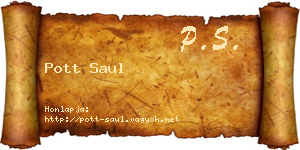 Pott Saul névjegykártya
